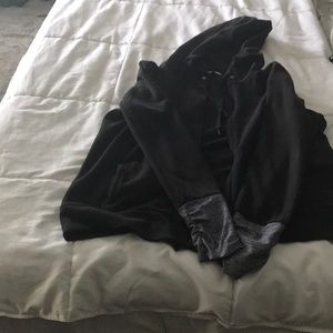Polyester warm black hoodie